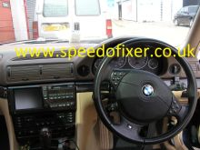 BMW E38 custom grey dial kit silver rings fitted