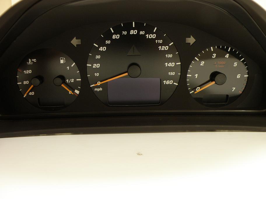 OriginalEuro Euro Chrome Gauge Dash Dial Rings Bezel Trim Speedometer for Mercedes Benz W210 C208 
